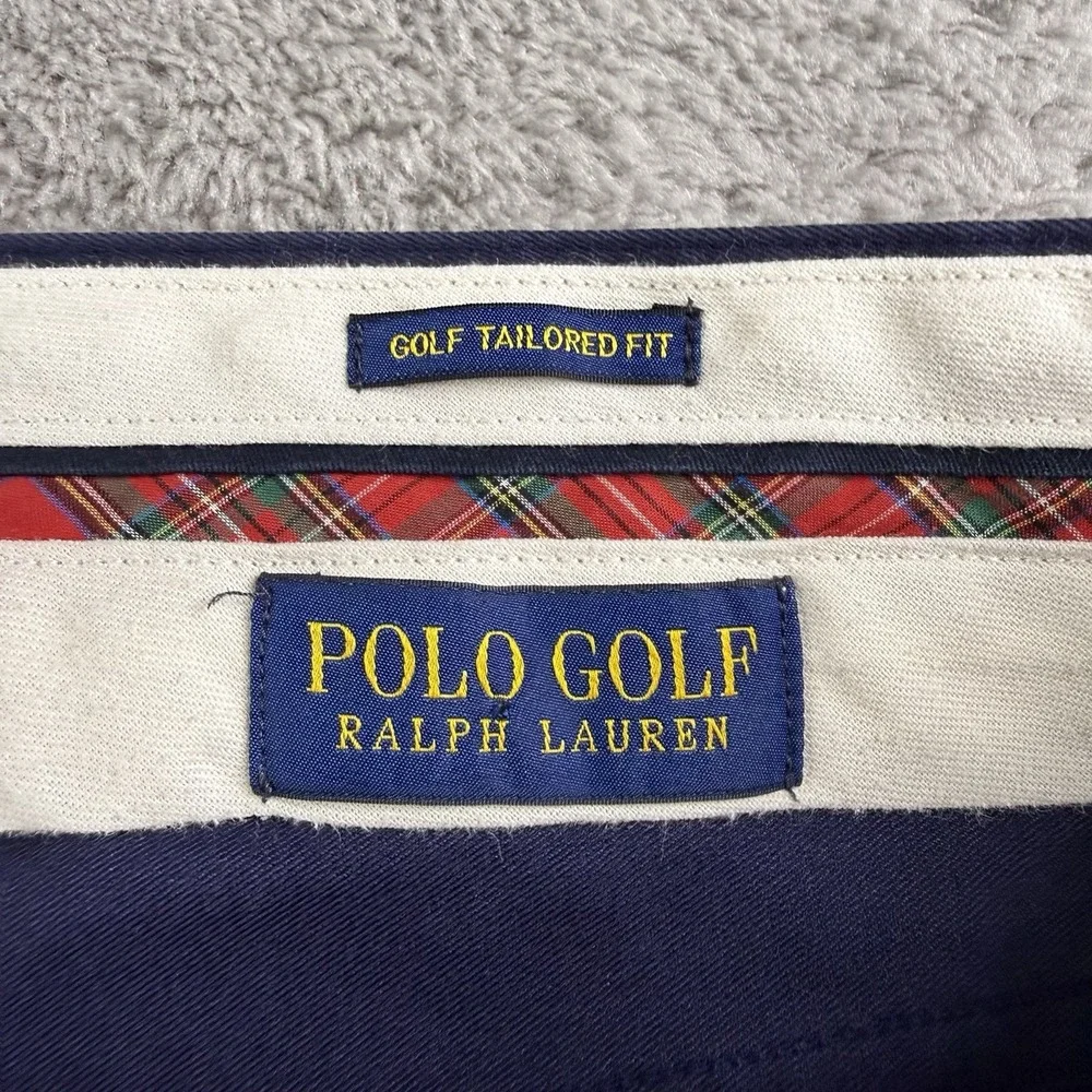 Polo Ralph Lauren Mens Golf Tailored-Fit Cotton Stretch Chino 32x30 Blue Navy